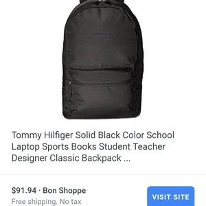 Tommy hilfiger matte black backpack